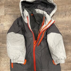 The Children's Place Gray and Orange Kids Jacket